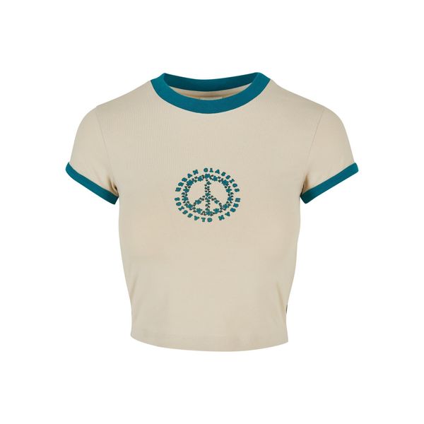 Koszulka court damska z elastycznego dżerseju Koszulka Urban Classics. Białe bluzki Urban Classics, bez wzorów, z dżerseju, bez ramiączek. Za 130,00 zł.