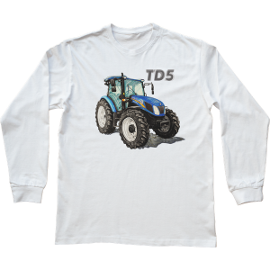 New Holland — bluzka z długim rękawem. Białe bluzki nikiniki, s, bez wzorów, z bawełny, bez kołnierzyka, bez ramiączek. W wyprzedaży za 75,65 zł.