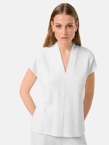 Gerry Weber Koszulka w kolorze białym rozmiar: 48. Białe bluzki Gerry Weber, bez wzorów, bez kołnierzyka, bez ramiączek. Za 118,56 zł.