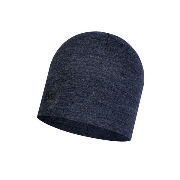 Czapka wełniana Buff Midweight Merino Wool Hat. Niebieskie czapki Buff, bez wzorów, z wełny, sportowe. Za 129,99 zł.