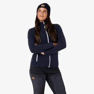 Bluza polarowa turystyka damska Swedemount Stryn Fleece szybkoschnąca. Białe bluzy SWEDEMOUNT, na zimę, bez wzorów, z polaru, bez kaptura. Za 169,99 zł.