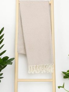 Samimi Chusta hammam "Diamant" w kolorze beżowym - 180 x 100 cm rozmiar: onesize. Brązowe apaszki i chusty Samimi, bez wzorów, z bawełny. Za 52,99 zł.