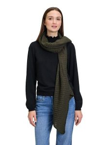 CARTOON Szal w kolorze khaki - 185 x 52 cm rozmiar: onesize. Brązowe szaliki Cartoon, bez wzorów, z materiału. Za 43,99 zł.