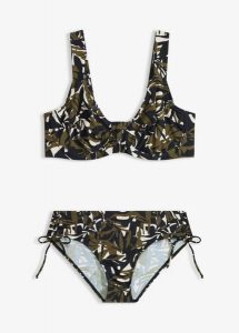 Bikini minimizer z wyściełanymi ramiączkami (2 części). Białe bikini bonprix, bez wzorów. Za 117,99 zł.