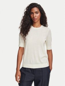 BOSS Sweter Farbella 50544996 Beżowy jasny Slim Fit. Brązowe swetry klasyczne Boss, xs, z wełny, bez kołnierzyka. Za 569,99 zł.