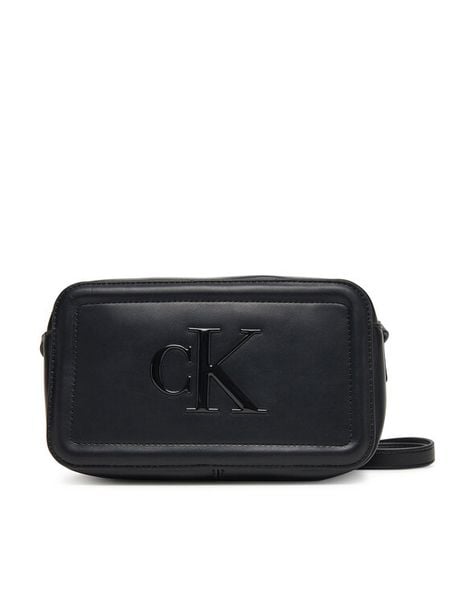 Calvin Klein Torebka Bold Ck Camera Bag LV04F3220G Czarny. Czarne listonoszki Calvin Klein, bez wzorów, ze skóry, bez dodatków. Za 349,99 zł.