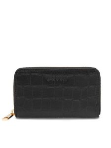 Lasocki Portfel 2W1-003-AW23 Czarny. Czarne portfele Lasocki, bez wzorów, ze skóry. Za 129,99 zł.