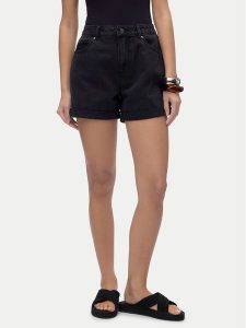 Vero Moda Szorty jeansowe Zuri 10279493 Czarny Regular Fit. Czarne szorty Vero Moda, bez wzorów, z bawełny. Za 89,99 zł.