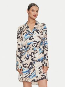 Guess Sukienka koszulowa W4YK0E WGFU2 Niebieski Regular Fit. Niebieskie kombinezony Guess, s, z aplikacjami, z wiskozy, bez kołnierzyka, bez ramiączek. Za 359,99 zł.