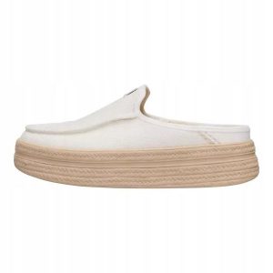 HeyDude Damskie Espadryle Austin Lift Espadrille Woven. Białe espadryle Hey Dude, bez wzorów, z materiału, bez obcasa. Za 379,00 zł.