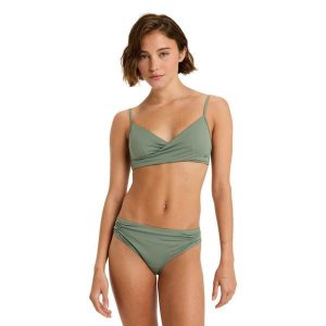 Dół bikini dla Kobiety BEACH CLASSICS HIPSTER Zielony. Zielone bikini Roxy, bez wzorów, z elastanu. Za 139,99 zł.
