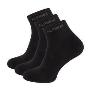 Skarpety Alpinus Split 3 pary Coolmax. Czarne skarpetki ALPINUS, bez wzorów. Za 49,99 zł.