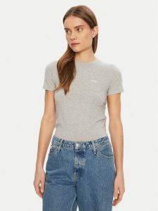 Guess Jeans T-Shirt W5RI52 J1314 Szary Regular Fit. Szare t-shirty Guess Jeans, xs, z aplikacjami, z bawełny, bez kołnierzyka, bez ramiączek. Za 69,99 zł.