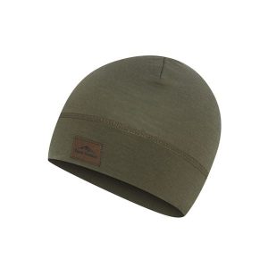 Czapka Beanie z wełny merynosa Unisex Fjord Nansen Light Merinoull. Zielone czapki Fjord Nansen, bez wzorów, z wełny, sportowe. Za 104,99 zł.