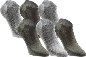 Skarpetki Tastic 6-pak Giftbox Oliwkowo-szary Zielony 35-38. Zielone skarpetki Trespass, bez wzorów, z bawełny. Za 118,99 zł.