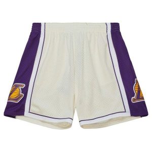 Szorty Los Angeles Lakers Cream Swingman 2009/10. Białe szorty MITCHELL & NESS, bez wzorów, sportowe. Za 457,50 zł.