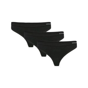 Damskie stringi bezszwowe Hummel Juno (x3). Czarne stringi Hummel, bez wzorów. Za 196,50 zł.