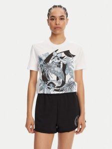 Just Cavalli T-Shirt 78PAHT04 Biały Regular Fit. Białe t-shirty Just Cavalli, s, bez wzorów, z bawełny, bez kołnierzyka, bez ramiączek. Za 269,99 zł.