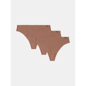 Stringi damskie Under Armour Pure Stretch Ns Thong 3 pary hue 625. Brązowe stringi Under Armour, bez wzorów. Za 73,99 zł.