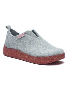 Comfortfusse Wełniane kapcie w kolorze szarym rozmiar: 39. Szare kapcie Comfortfüße, bez wzorów, z materiału. Za 231,13 zł.