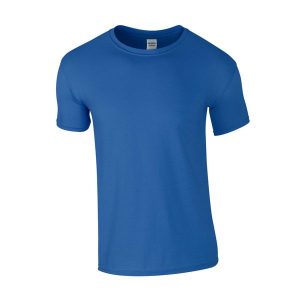 Koszulka Softstyle Dla Dorosłych Unisex. Niebieskie bluzki GILDAN, s, bez wzorów, sportowe, bez kołnierzyka, bez ramiączek. Za 29,99 zł.