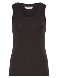 MOSS COPENHAGEN Top w kolorze czarnym rozmiar: XS/S. Czarne topy Moss Copenhagen, s, bez wzorów, bez kołnierzyka, bez ramiączek. Za 104,95 zł.