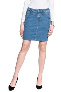 SPÓDNICA JEANSOWA MUSTANG LAURA SKIRT 1010932 5000 586. Spódnice Mustang, bez wzorów, z jeansu. Za 159,99 zł.