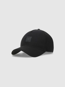 4F Czapka z daszkiem strapback uniseks - czarna L/XL. Czarne czapki 4f, bez wzorów, z syntetyku, klasyczne. Za 79,99 zł.