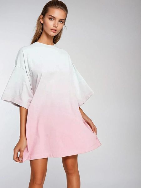 Weekday Koszulka w kolorze jasnoróżowo-miętowym rozmiar: XS. Różowe bluzki Weekday, xs, bez wzorów, z bawełny, bez kołnierzyka, bez ramiączek. Za 34,77 zł.