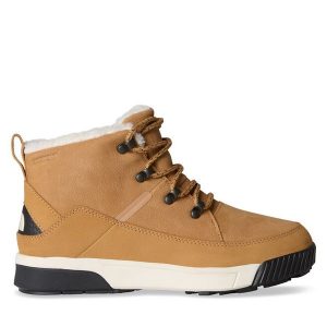 Botki The North Face. Brązowe botki The North Face, bez wzorów, bez obcasa, na płaskiej podeszwie, bez zapięcia. Za 589,99 zł.