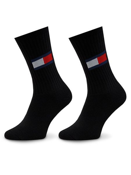 Tommy Jeans Skarpety długie 701228222 Czarny. Czarne skarpetki Tommy Jeans, bez wzorów, z bawełny. Za 69,99 zł.