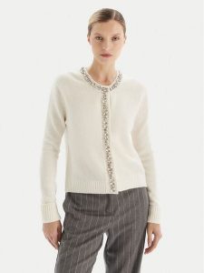 KAOS Kardigan RI1KT018 Écru Regular Fit. Kardigany KAOS, z wełny. Za 569,99 zł.