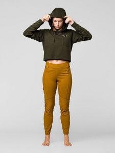 Salewa Bluza funkcyjna w kolorze khaki rozmiar: 34. Brązowe bluzy Salewa, bez wzorów, z bawełny, z kapturem. Za 166,88 zł.
