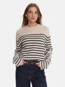Tommy Hilfiger Sweter WW0WW46438 Écru Regular Fit. Swetry klasyczne TOMMY HILFIGER, m, z wełny, bez kołnierzyka. Za 559,99 zł.