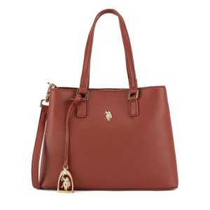 Torebka U.S. Polo Assn. Brązowe torebki klasyczne U.S. Polo Assn., bez wzorów, bez dodatków. Za 299,99 zł.