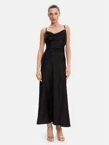 Guess Sukienka wieczorowa W5GT10 WF1T2 Czarny Slim Fit. Czarne kombinezony Guess, l, z aplikacjami, z syntetyku, wizytowe, bez kołnierzyka, bez ramiączek. Za 379,99 zł.