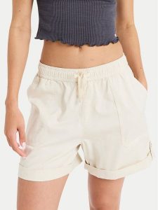 Roxy Szorty materiałowe Sweetest Day ERJNS03588 Écru Regular Fit. Szorty Roxy, bez wzorów, z bawełny. Za 189,99 zł.