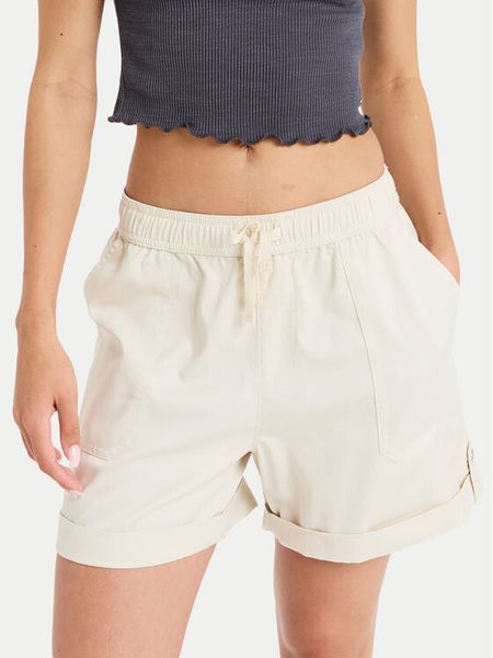 Roxy Szorty materiałowe Sweetest Day ERJNS03588 Écru Regular Fit. Szorty Roxy, bez wzorów, z bawełny. Za 189,99 zł.
