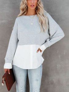 Milan Kiss Bluza w kolorze biało-szarym rozmiar: M. Białe bluzy Milan Kiss, m, z aplikacjami, bez kaptura. Za 152,99 zł.