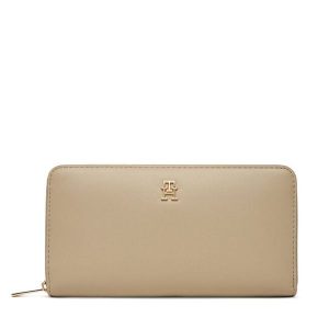 Portfel Tommy Hilfiger. Brązowe portfele TOMMY HILFIGER, bez wzorów. Za 249,99 zł.