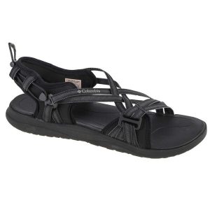 Sandały damskie, Columbia Sandal W. Czarne buty trekkingowe Columbia, z materiału, bez zapięcia. Za 239,99 zł.