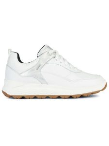 Geox Skórzane sneakersy "Spherica 4X4 B Abx" w kolorze srebrno-białym rozmiar: 39. Białe trampki Geox, bez wzorów, z materiału, bez zapięcia. Za 346,99 zł.