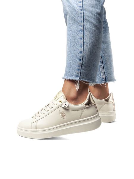 U.S. Polo Assn. Sneakersy w kolorze beżowym rozmiar: 40. Brązowe trampki U.S. Polo Assn., bez wzorów, bez zapięcia. Za 217,99 zł.