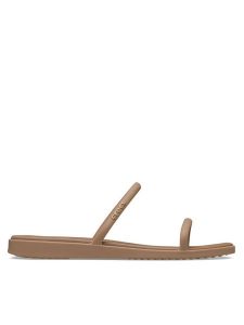 Crocs Klapki Miami Two Strap Sandal 209795 Brązowy. Brązowe klapki Crocs, bez wzorów, z tworzywa sztucznego, bez obcasa. Za 179,99 zł.