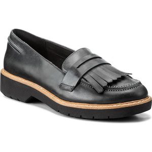 Półbuty CLARKS - Witcombe Dawn 261272954 Black Nubuck. Czółenka marki Clarks. W wyprzedaży za 289,00 zł.