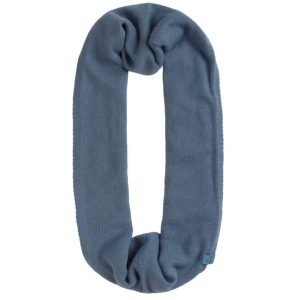 Komin zimowy damski Buff Knitted Infinity niebieski. Niebieskie szaliki Buff, na zimę, bez wzorów, z dzianiny. Za 62,49 zł.