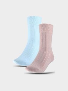 4F Skarpetki casual za kostkę (2-pack) damskie - multikolor 39-42. Skarpetki 4f, bez wzorów, z bawełny. W wyprzedaży za 39,99 zł.
