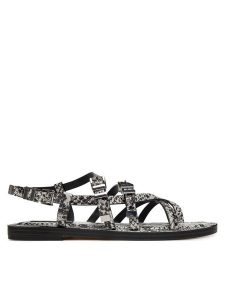 MICHAEL Michael Kors Sandały Darrington 40S5DTFS1E Szary. Szare sandały MICHAEL Michael Kors, bez wzorów, ze skóry, bez obcasa, na płaskiej podeszwie, bez zapięcia. Za 519,99 zł.