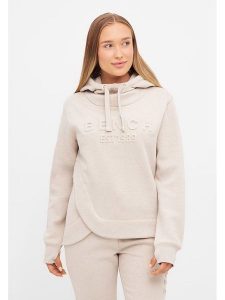 Bench Bluza "Veida" w kolorze kremowym rozmiar: 38. Brązowe bluzy Bench, bez wzorów, z kapturem. Za 105,38 zł.