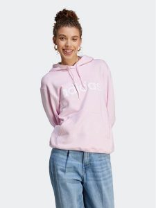 Adidas Bluza Essentials Linear Hoodie IL3343 Różowy Regular Fit. Czerwone bluzy ADIDAS, xs, bez wzorów, z bawełny, bez kaptura. Za 159,99 zł.